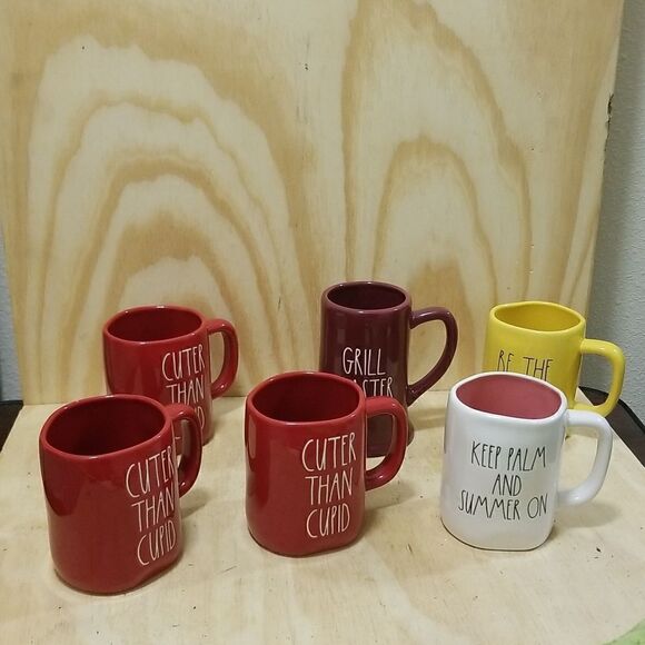 Rae Dunn Mugs 6 Count - Picture 1 of 9